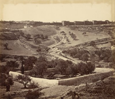 Jardín de Getsemaní y Ascenso a la Puerta de Esteban, a Través del Valle de Josafat de James Robertson