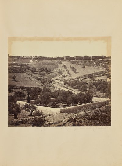 Huerto de Getsemaní y subida a la Puerta de Esteban, por el Valle de Josafat de James Robertson