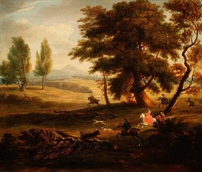Partida de caza en un paisaje extenso de James Ross