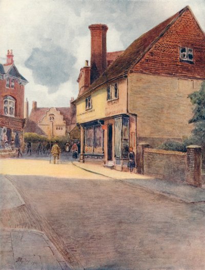 Esquina de Bridge Street, Godalming, 1911 de James S Ogilvy