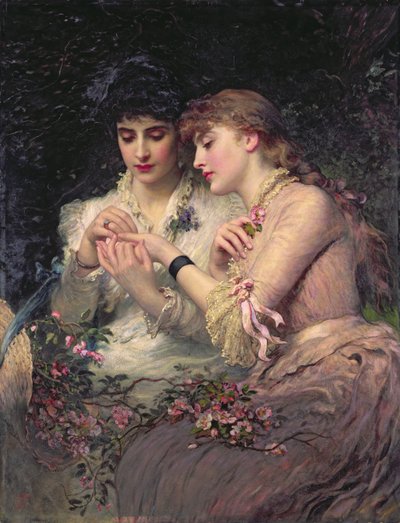 Una espina entre rosas, c.1887 (óleo sobre lienzo) de James Sant