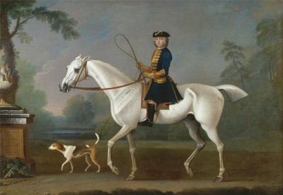 Sir Roger Burgoyne montando a 
