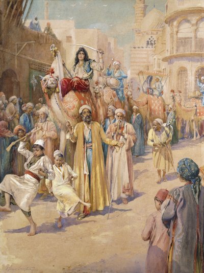 Procesión de boda árabe por El Cairo de James Shaw Crompton