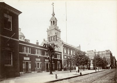 Independence Hall, Chestnut Street, lado sur entre las calles 5 y 6, 1898 de James Shields