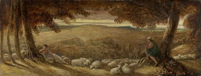 Pastoreo vespertino, c.1860-70 de James Smetham