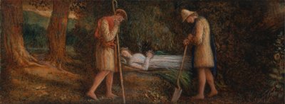 Imogen y los pastores, "Cymbeline", Acto IV, escena II de James Smetham