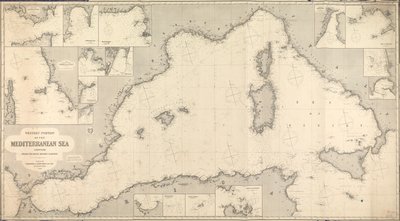 Mapa del Mediterráneo Occidental de James & Son Imray