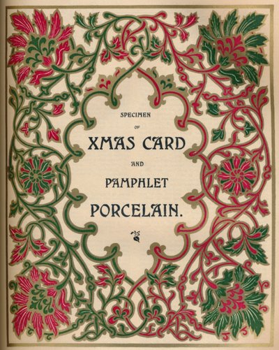 Muestra de tarjeta de Navidad y folleto de porcelana - James Spicer & Sons, Ltd. de James Spicer and Sons