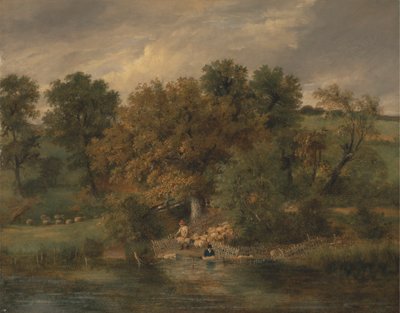 Lavado de ovejas en Postwick Grove, Norwich de James Stark