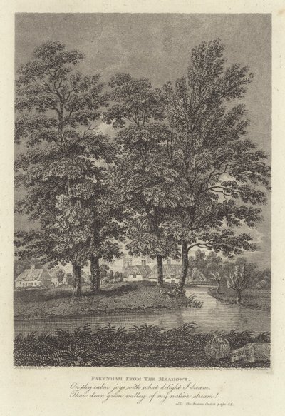 Robert Bloomfield, poeta: Fakenham desde los Prados de James Storer