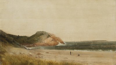 Escena de playa (óleo sobre lienzo) de James Suydam
