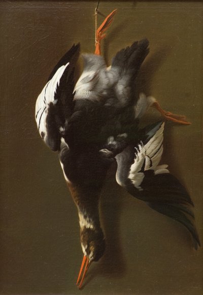 Aves muertas, c.1815 (óleo sobre lienzo) de James Thom