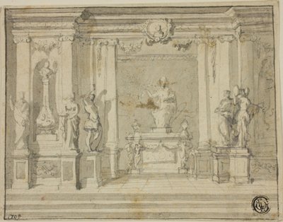 Pórtico interior con estatuas de James Thornhill
