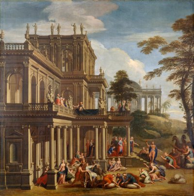 José y sus hermanos - El descubrimiento de la copa c.1705 (óleo sobre lienzo) de James Thornhill