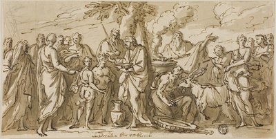 Lupercalia (recto), y Bocetos de Figuras (verso) de James Thornhill