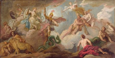 La victoria de Apolo, c.1716 (óleo sobre lienzo) de James Thornhill