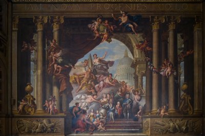 La Pared Oeste del Salón Pintado, c.1707-27 de James Thornhill