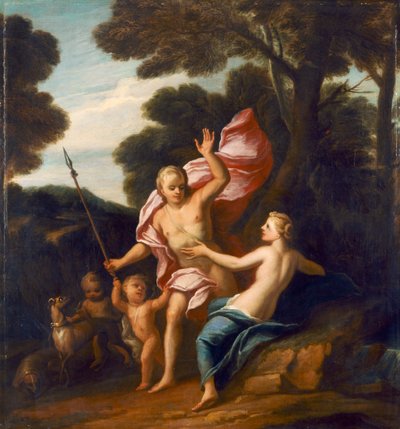 Venus y Adonis c.1705 (óleo sobre lienzo) de James Thornhill
