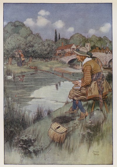 Ilustración de The Compleat Angler de Izaak Walton de James Thorpe