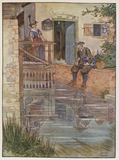 Ilustración de The Compleat Angler de Izaak Walton de James Thorpe