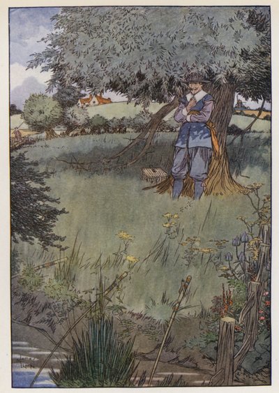 Ilustración de The Compleat Angler de Izaak Walton de James Thorpe