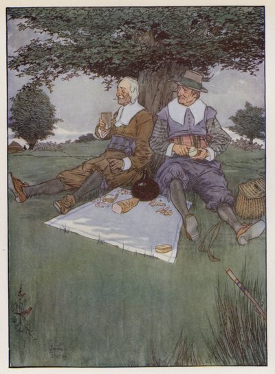 Ilustración de The Compleat Angler de Izaak Walton de James Thorpe