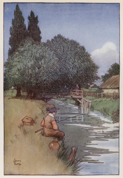 Ilustración de The Compleat Angler de Izaak Walton de James Thorpe