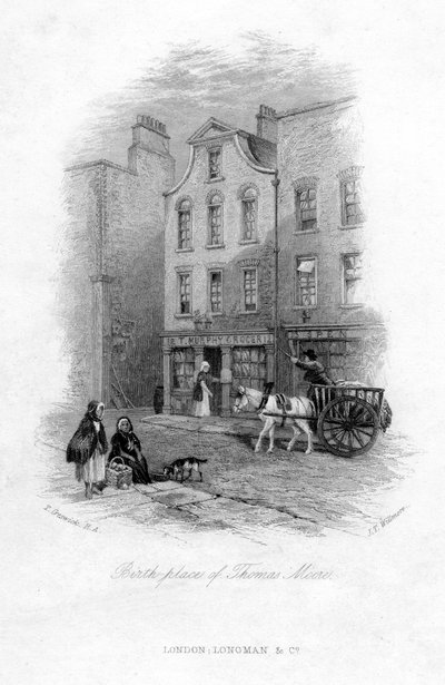 Lugar de nacimiento de Thomas Moore, Dublín, siglo XIX de James Tibbitts Willmore