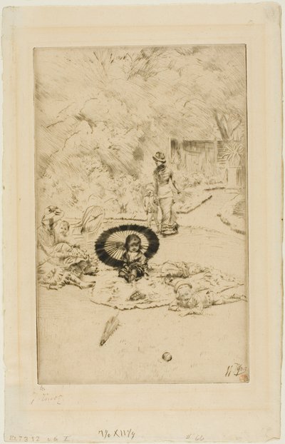 Una fiesta infantil en el jardín de James Tissot