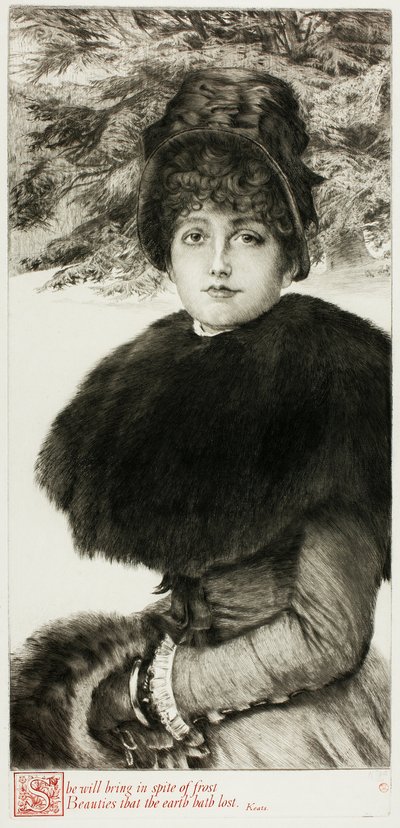 Un paseo en la nieve de James Tissot