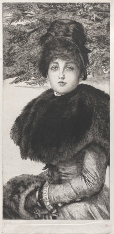 Un paseo de invierno, 1880 de James Tissot