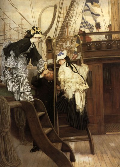 Embarcando en el yate de James Jacques Joseph Tissot