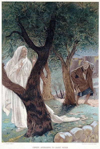 Cristo apareciendo a San Pedro de James Tissot