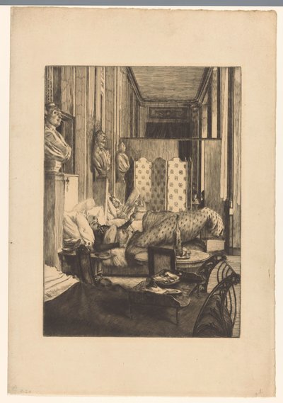 Vestíbulo de la Comédie-Française durante el asedio de París en 1870-1871 de James Tissot