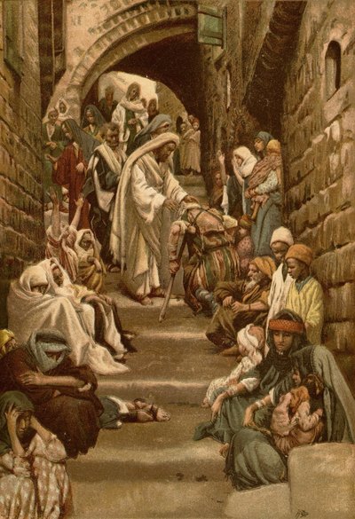 En las aldeas le llevaban a los enfermos de James Tissot
