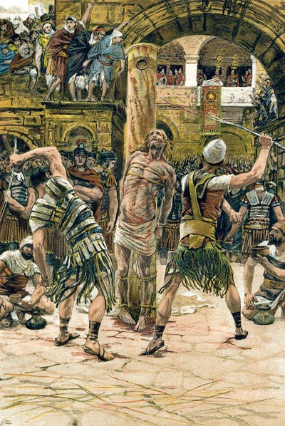 Jesús azotado en la cara, c1897 de James Tissot