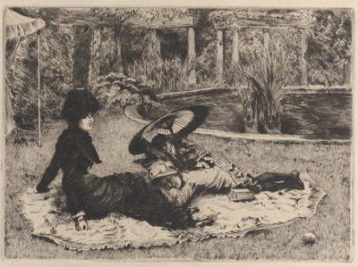 En la hierba, 1880 de James Tissot