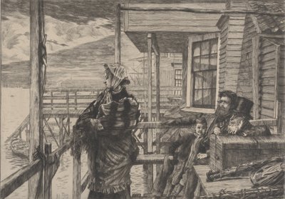 La posada de los tres cuervos, Gravesend de James Tissot