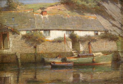 Una cabaña junto al río de James Valentine Jelley