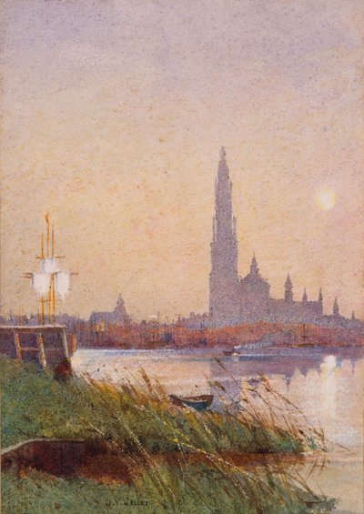 Escena del Río, 1887 de James Valentine Jelley