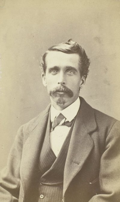 Retrato sin título de hombre con gran bigote, 1850-99 de James W. Turner