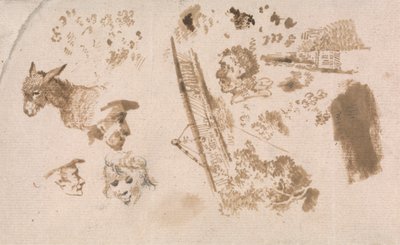 Una hoja de esbozos ligeros de James Ward
