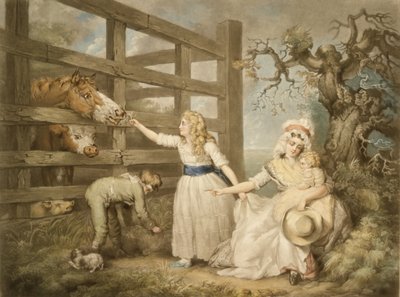 Niños compasivos, grabado por William Ward (1766-1826) 1793 de James Ward