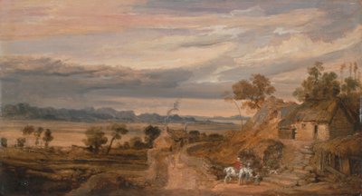 Paisaje con casas de campo de James Ward