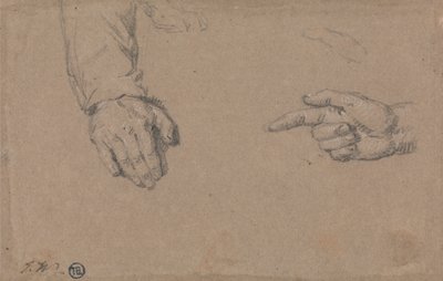 Estudios de las manos de James Ward