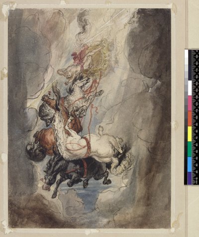 Estudio para la Caída de Faetón, c.1808 de James Ward