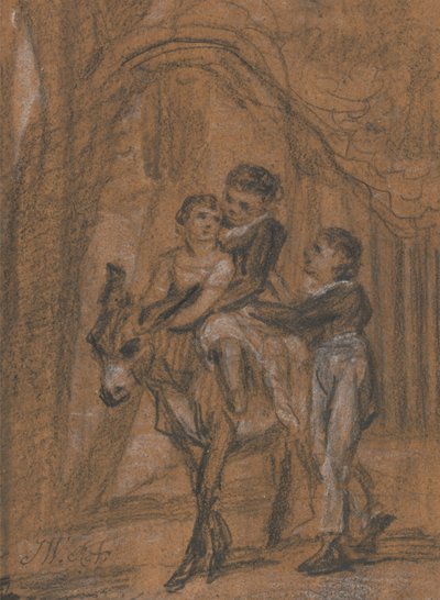 Estudio para el óleo "Los hijos de Theophilus Levitt, Esquire". (Se trata de los hijos de Theophilus Levett de Staffordshire, frecuente mecenas de Ward). de James Ward