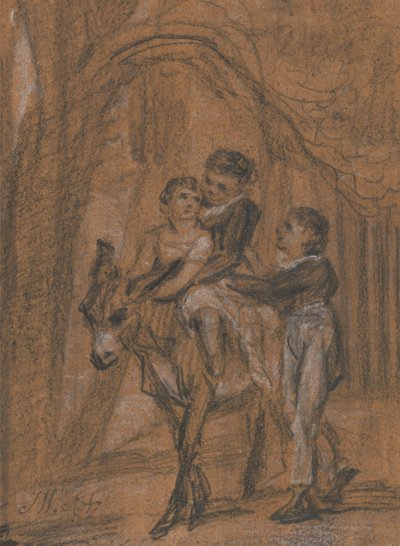 Estudio para el óleo "Los hijos de Theophilus Levitt, Esquire". de James Ward