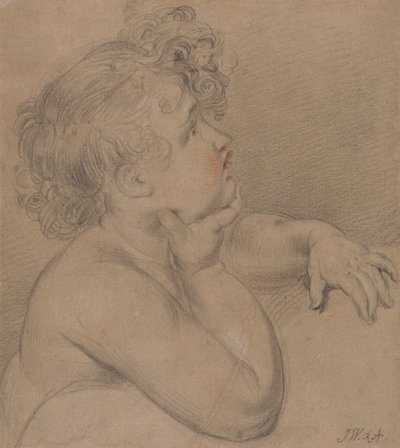 Estudio del natural, uno de los Hijos de la Caridad para el cuadro grande de la Alegoría de Waterloo de James Ward