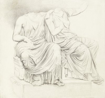 Estudio de dos estatuas clásicas sin cabeza de James Ward
